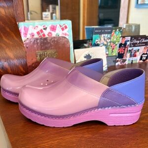 Dansko Translucent Purple Clogs size 38